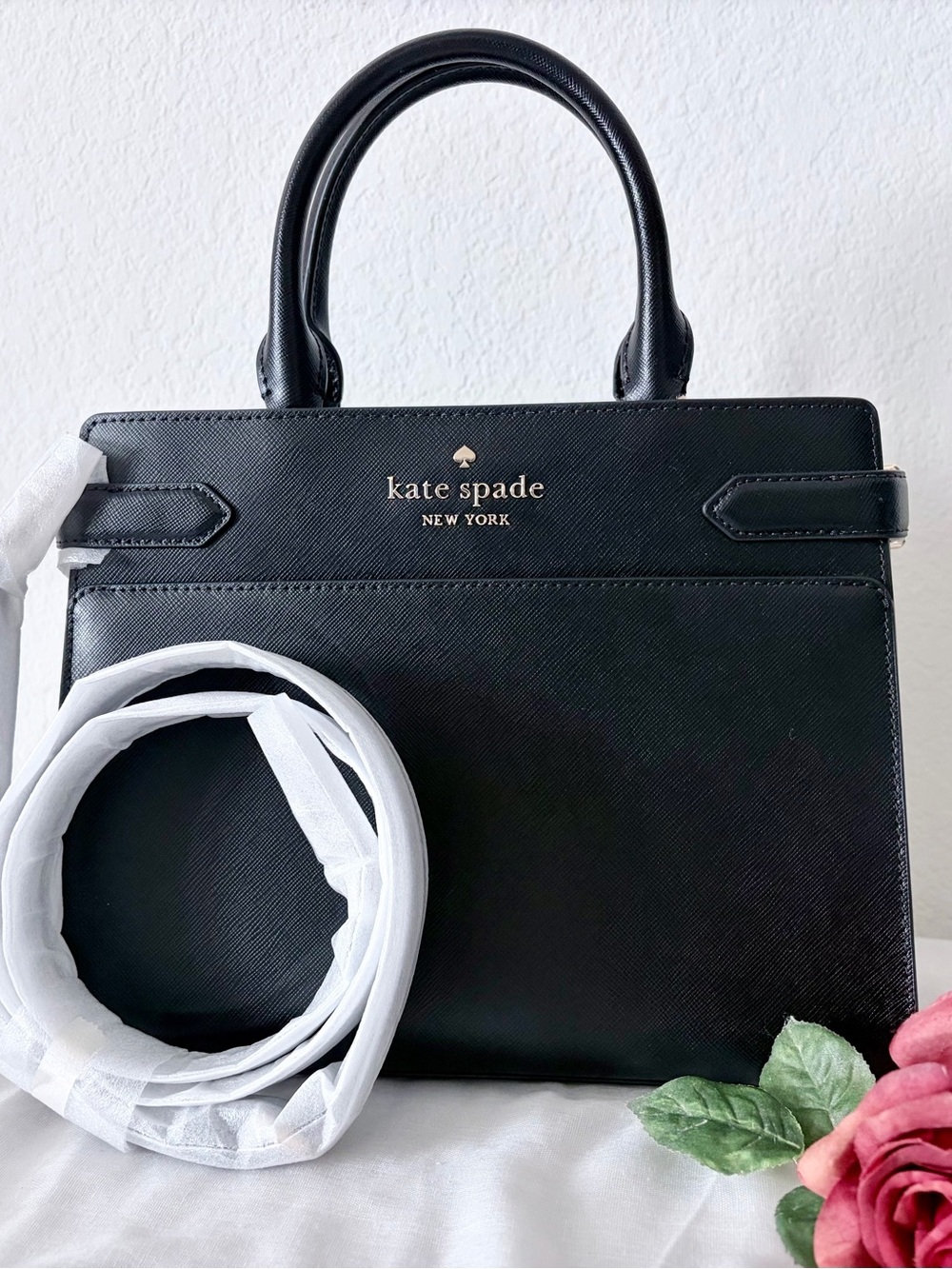 Brand New Kate Spade Staci Leather MEDIUM Satchel Crossbody Bag. MSRP $399